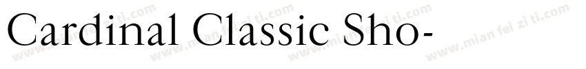 Cardinal Classic Sho字体转换